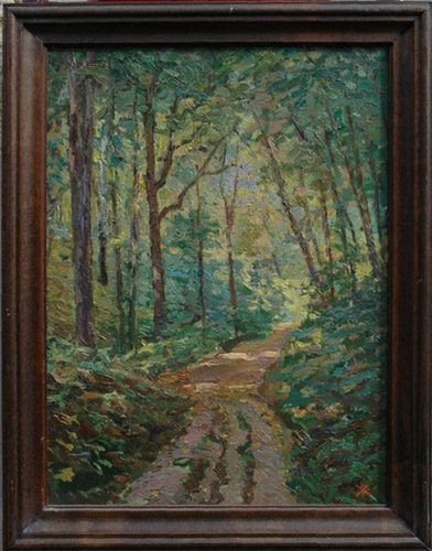 Аллея к пруду. Ю.В. Жигалов.