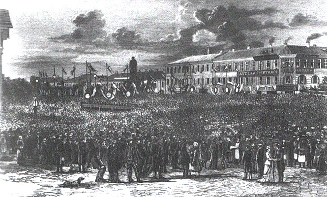 Неизвестный художник. Открытие памятника А.С. Пушкину в Москве 6 июня 1880 г.
